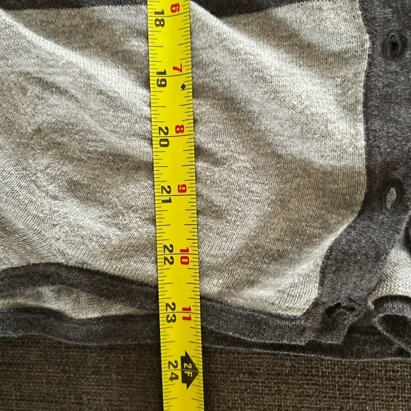 Lululemon After Class Cardigan Button Up Grey 2-Way Wear Cotton Women Sz 6 - Picture 10 of 11